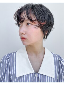 ジュリエッタ(giulietta) パーマショート　ブリーチハイライト　コントラストカラー