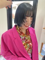 切りっぱなしボブ/ボブ/顔周りレイヤー