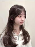 韓国風/レイヤー/小顔/前髪カット/髪質改善/グレージュ/透明感