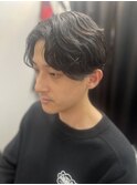 クセ毛を生かしたセンターパートスタイル^_^