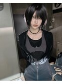 シャギーウルフカットショートウルフ中性ウルフレイヤーカット