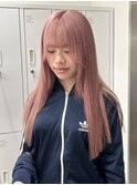 12918髪質改善ストレートラベンダーミルクティーホワイトピンク