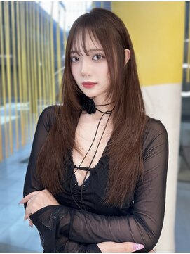 シティ(CITY) 韓国風レイヤーカット ハッシュカットロング ストレートヘア