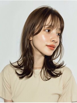 リンクミリ(Link mili) くびれレイヤー×透けバングミディアム