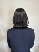 ミディアムボブ アッシュカラー