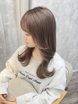 ブリーチなしダブルカラー/韓国/顔まわり/レイヤー/東久留米