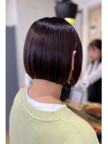 ネオリーブ クーロ(Neolive curro)&nbsp;小顔タッセルボブ×暗めカラー[酸性ストレート/縮毛矯正/韓国]