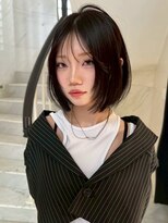 サイン 渋谷(SIGN)&nbsp;韓国ヘアーハッシュカットレイヤーカットグレージュブリーチ無し