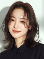 コトナ 越谷店&nbsp;ミディアム20代30代ストレートレイヤー前髪なし前髪あり越谷