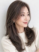 ムーン 仙台一番町店(OON)&nbsp;白髪ぼかしハイライト/40代50代/オリーブグレージュ/髪質改善