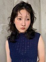 ケイトミラー(KATEMIRROR) 【KANON】ミディアムレイヤーパーマオリーブグレージュ
