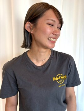 ヘアメイク ミチ 富田店(HAIRMAKE MICHI) 【MICHI 富田店　杉本 郁美】外ハネボブ ダークブラウン