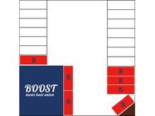 ブースト(BOOST)の雰囲気（無料駐車場敷地内に7台完備。イオンモール浜松市野様も近く！）