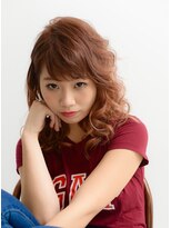 パティオンツー(PATIONN2)&nbsp;ピンクベージュショートバングウェーブミディ