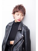 ジェンダレス×束感ダブルカラー×小顔ウルフマッシュ