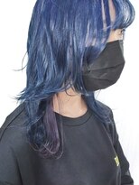 トムキャット(TOM CAT)&nbsp;ウルフ インナーカラー ネイビーブルー×ラベンダーパープル