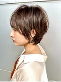 マッシュショートくびれヘアビタミンカラーメルティーカラー