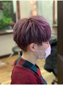 大人可愛いショートボブ◎くすみピンクパープル　3