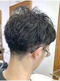 MEN'S HAIR  センターパート　ツイストスパイラル　コンマヘア