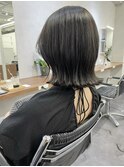 *自毛風アッシュグレーカラー×外ハネボブ*