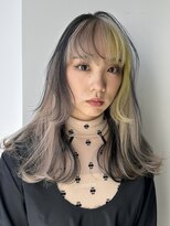 ソル ジングウマエ(SOL JINGUMAE)&nbsp;イヤリングカラーインナーカラーハイライトフェイスフレーミング