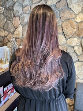 ラック(LUCK) 切りっぱなしボブ/エアリーロング/美髪/ピンクブラウン/船橋