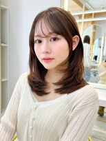 アフロートリノ(AFLOAT Leino) 2wayバング 韓国前髪 シースルー ミディアム くびれヘア　顔周り