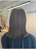 【ameri satomi】切りっぱなしボブ×グレージュ