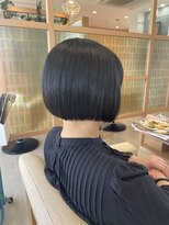 アドラーブル 長岡リップス旭岡店(adorable)&nbsp;小顔ストレートボブ黒髪グレージュダークアッシュモード