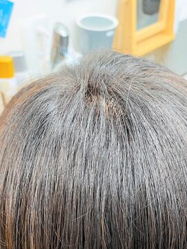 レイディバードカラー 深谷稲荷町店 根元の白髪染め(リタッチ)