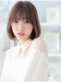 ミルクティーアッシュ切りっぱなしボブディc5越谷20代30代40代