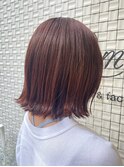 orange brown × パツっとボブ