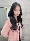 ナチュラルブラック×小顔レイヤー×韓国風巻き×髪質改善