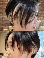 ボコカ(bococa) 【macana指名】デザインカラーインナーカラーホワイトボブ