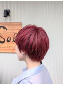 髪質改善/ケアブリーチ/ローズレッド/推し活/刈り上げ