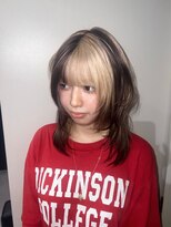 ベレーザ 渋谷(BELEZA)&nbsp;15566ブリーチ＆ダブルカラーレイヤーウルフツートンカラー