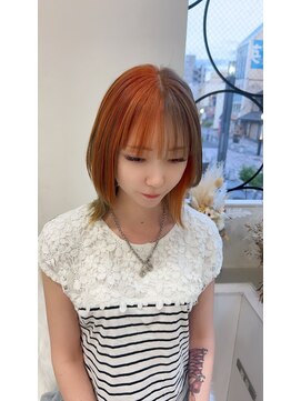 ヘアーテラスエム 奈良店(hair terrace M) デザインカラーオレンジ