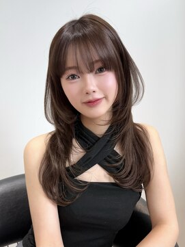 ロンド フィーユ(Lond fille) 暗めカラー/韓国風巻き/レイヤーカット/くすみベージュ/銀座