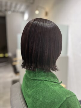 エス 大阪梅田店(es) 髪質改善縮毛矯正/似合わせカット【切りっぱなしボブ】