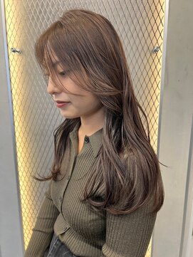 スリーバイベルベット(THREE...by velvet) 顔周りレイヤースタイル/カラー/ダブルカラー