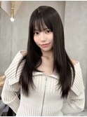 艶ダークグレージュ×ロングレイヤー