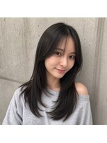 ヘアーズ ベリー 玉造店(hairs BERRY) 【韓国風】小顔レイヤーカット×透明感グレージュ