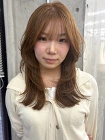 ミース(MIES)&nbsp;ブリーチ無しベージュ/レイヤーカット/ミディアム/担当者平井