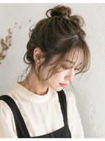 アースオーセンティック 小平店(EARTH Authentic)&nbsp;抜け感シースルーバングお団子アレンジ