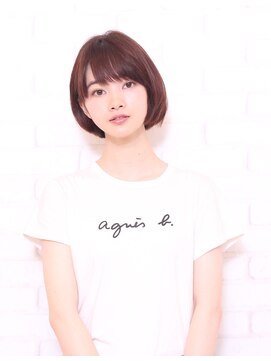 カミビト マヴィー(kamibito mavie) ナチュラルボブ　艶髪　ベージュブラウンカラー　可愛い　人気