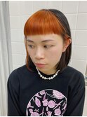 前髪×もみあげ　セクションカラー