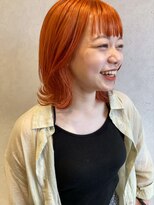 ルル(LuLu by KENJE)&nbsp;オン眉オレンジ【藤沢/艶髪/ヘッドスパ/髪質改善/イノアカラー】