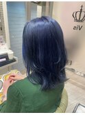10代20代30代大人可愛い韓国風シースルーバング透明感ブルージュ