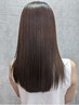 毛髪強化ケラチン縮毛矯正＋内部補修トリートメント＋カット￥18000