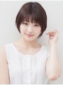 20代30代40代抜け感ショートレイヤーミルクティブラウン